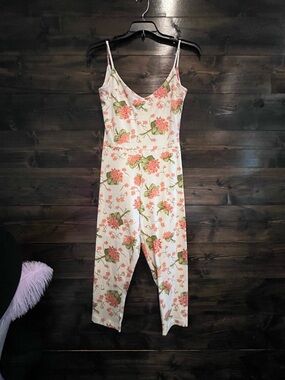 Betsey Johnson Vintage Jumpsuit/Romper Hydrangea Print